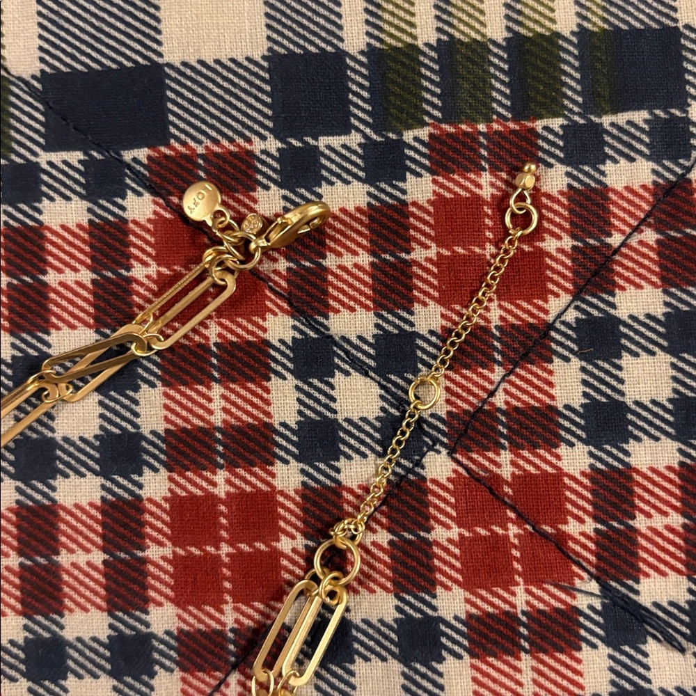 LOFT Gold Double Chain Necklace - Picture 5 of 8